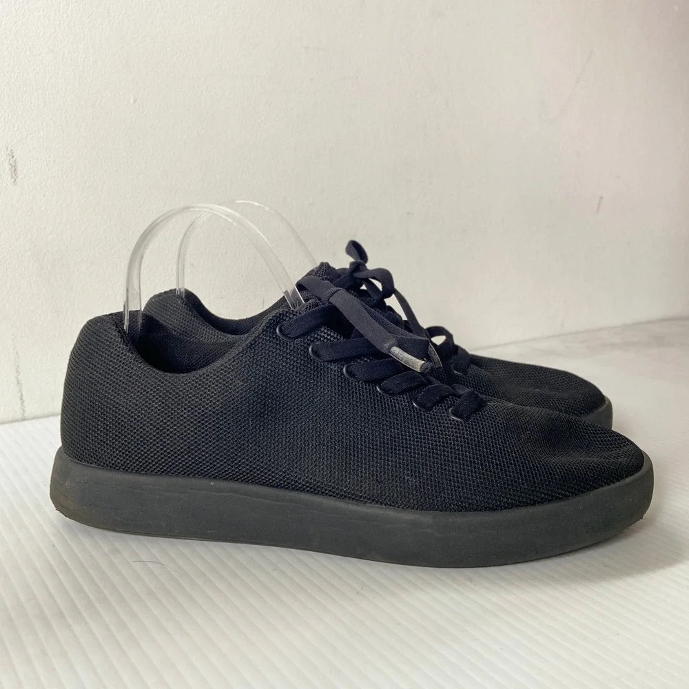 Atoms Model 000 Black Lace Up Slip On Sneakers Mens 8.75 Womens 10.25
